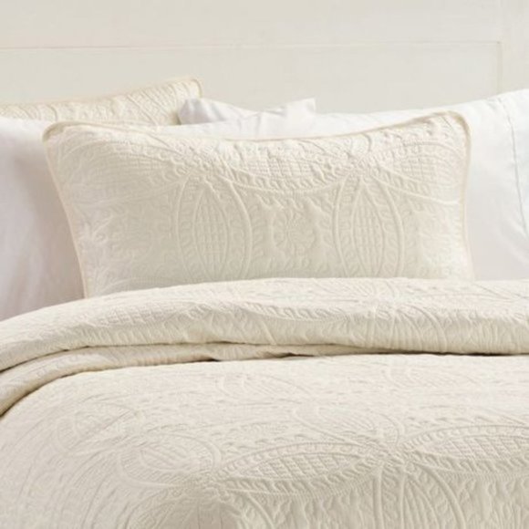 🌟New🌟Millano Chambrey  3 Piece Quilt Set Ivory - Picture 2 of 7